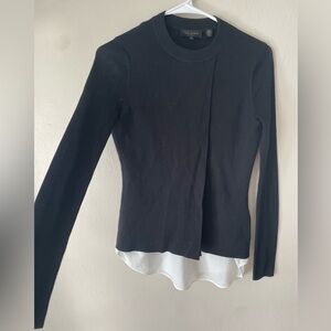 Ted Baker Black and White Long Sleeve Top